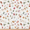 Printed Cotton VISBY White / Red